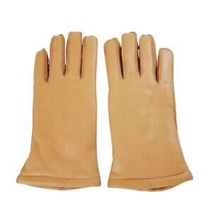 Classic L.L. Bean Sta-Soft Deerskin Leather Gloves Men’s L Tan USA Made Vintage